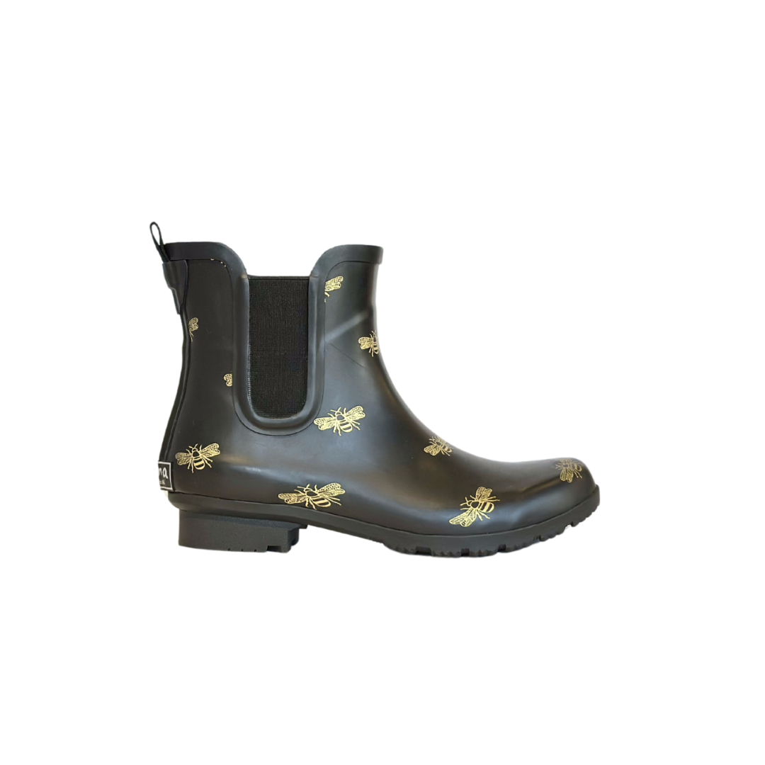 Matte black chelsea rain boots hotsell