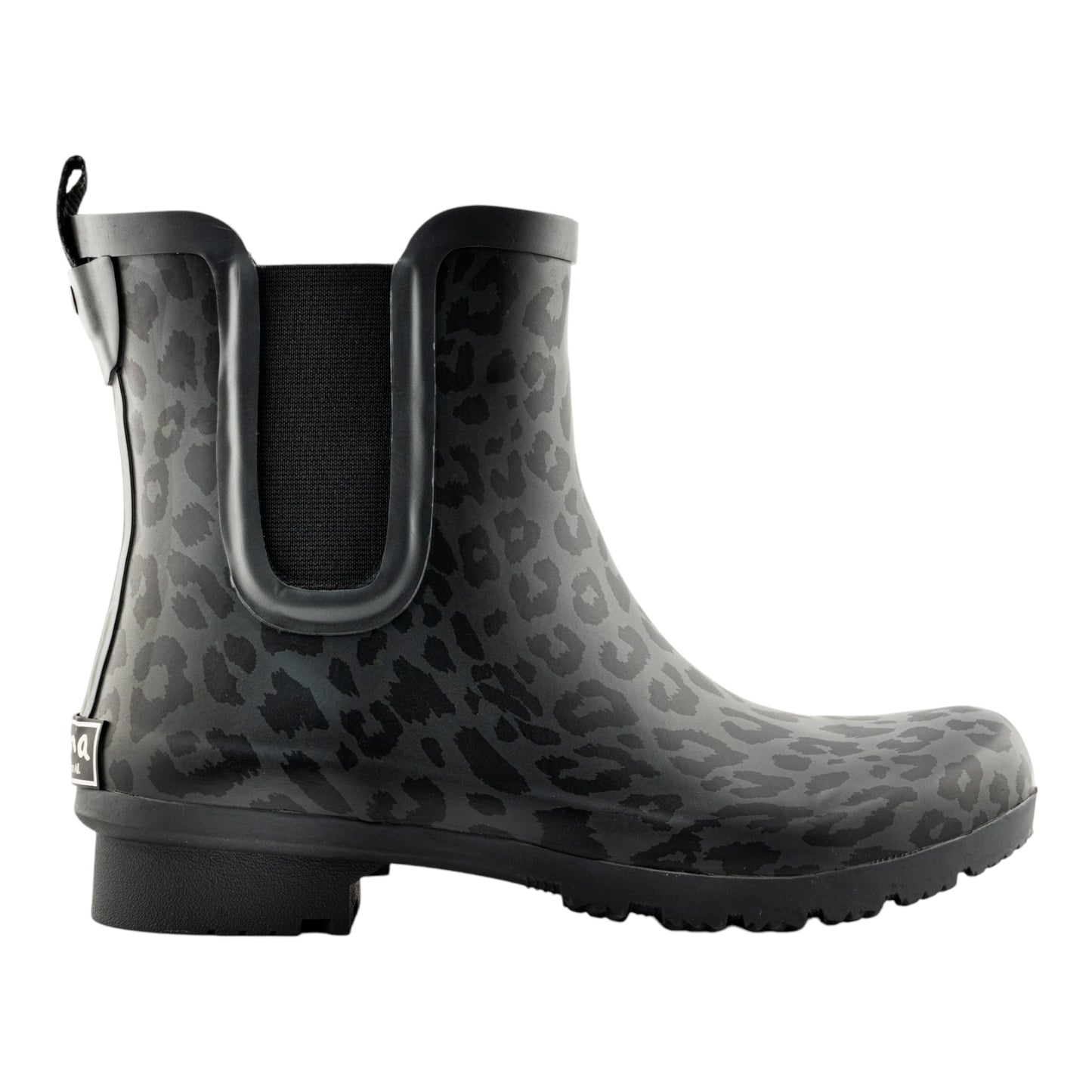 Chelsea Matte Gray Leopard Women's Rain Boots