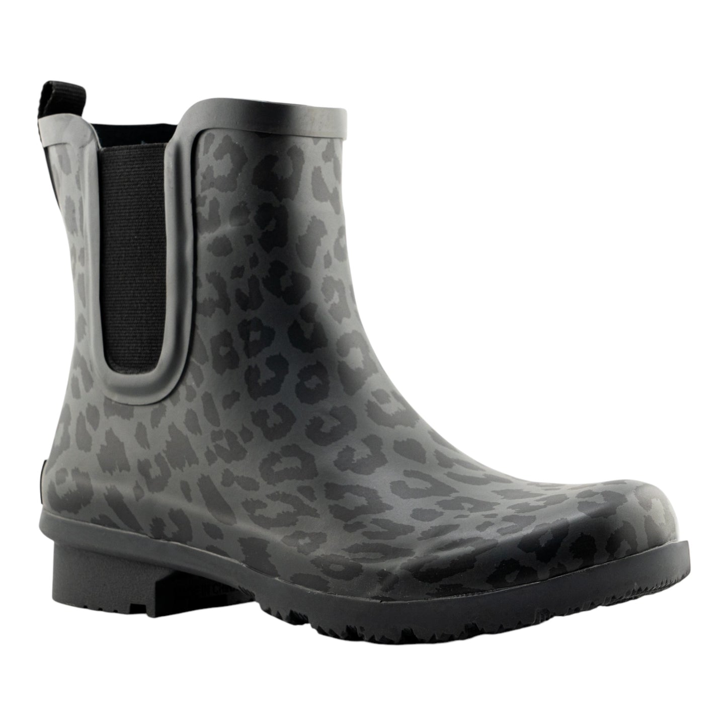 Chelsea Matte Gray Leopard Women's Rain Boots