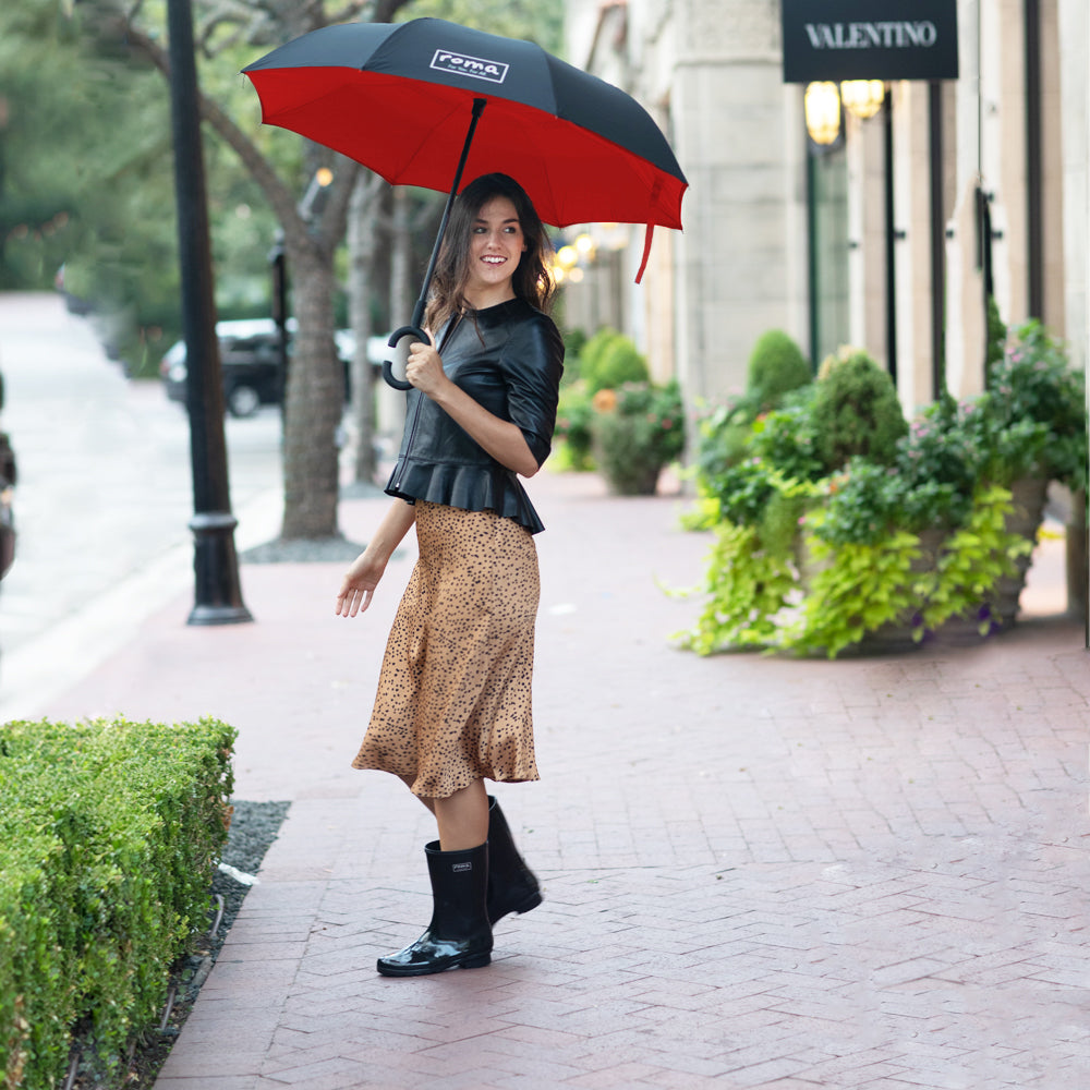 Roma Inverted Umbrella in Red