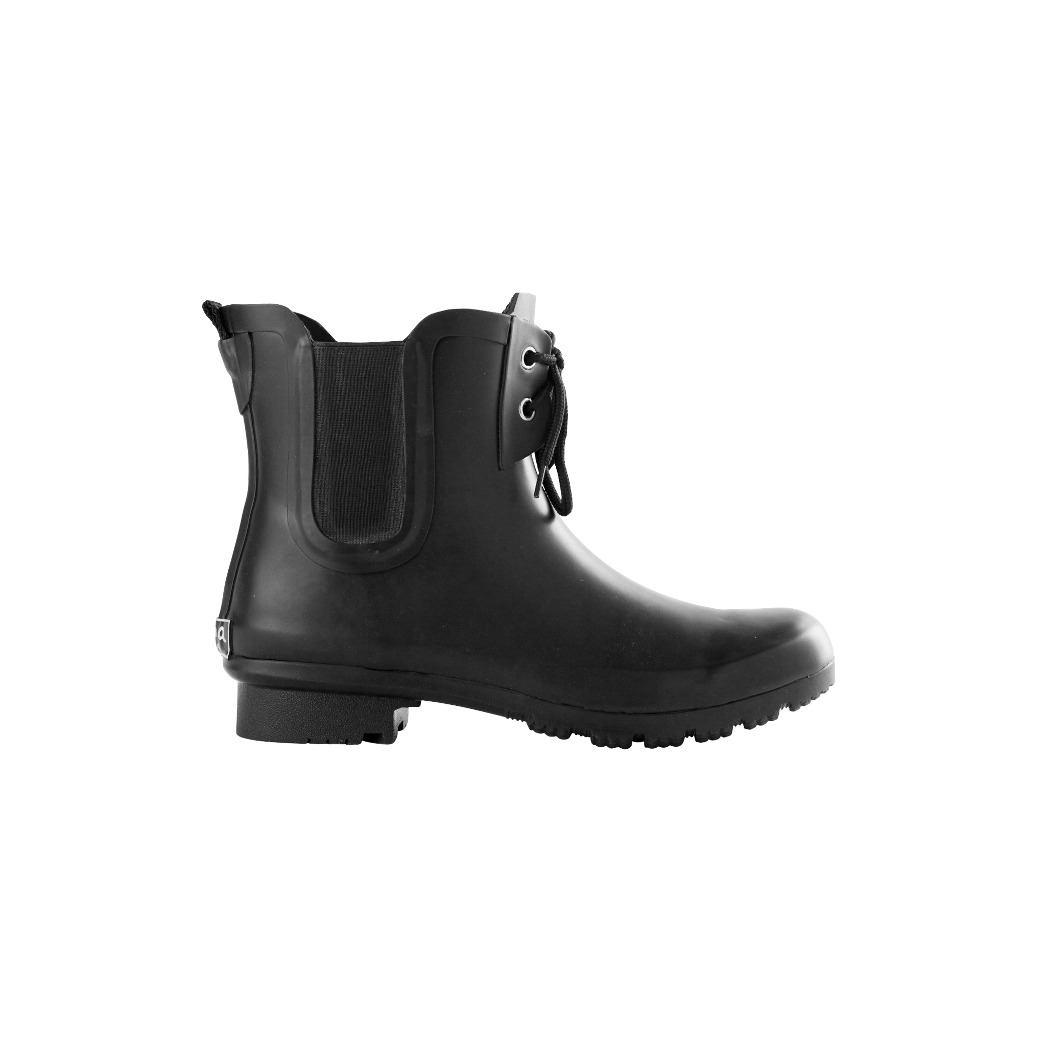 Chelsea Lace Matte Black Women's Rain Boots â ROMA BOOTS