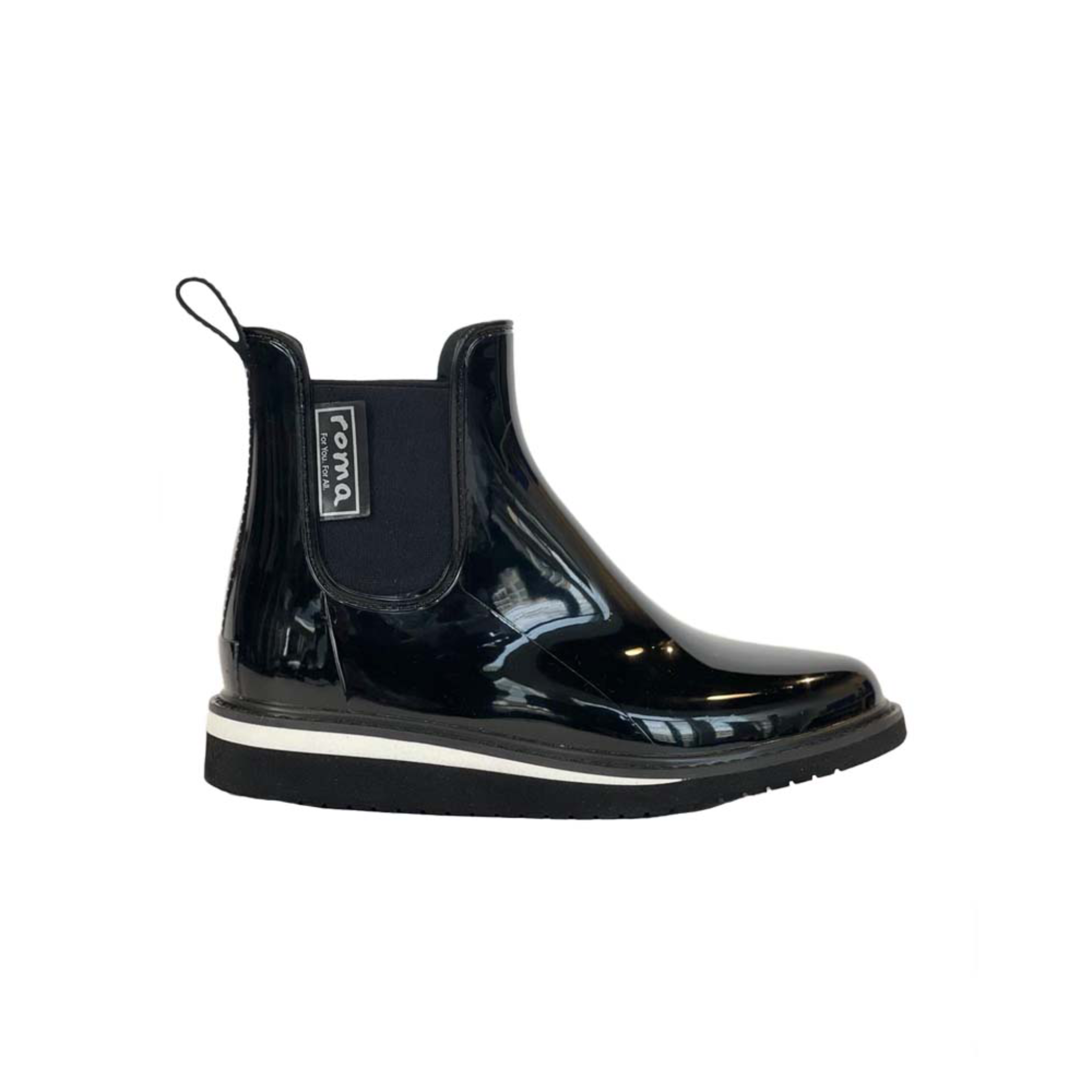 Black Rainy Platform Ankle Boots