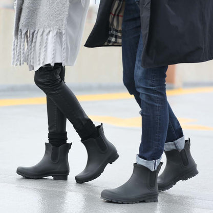 Chelsea Matte Black Men's Rain Boots