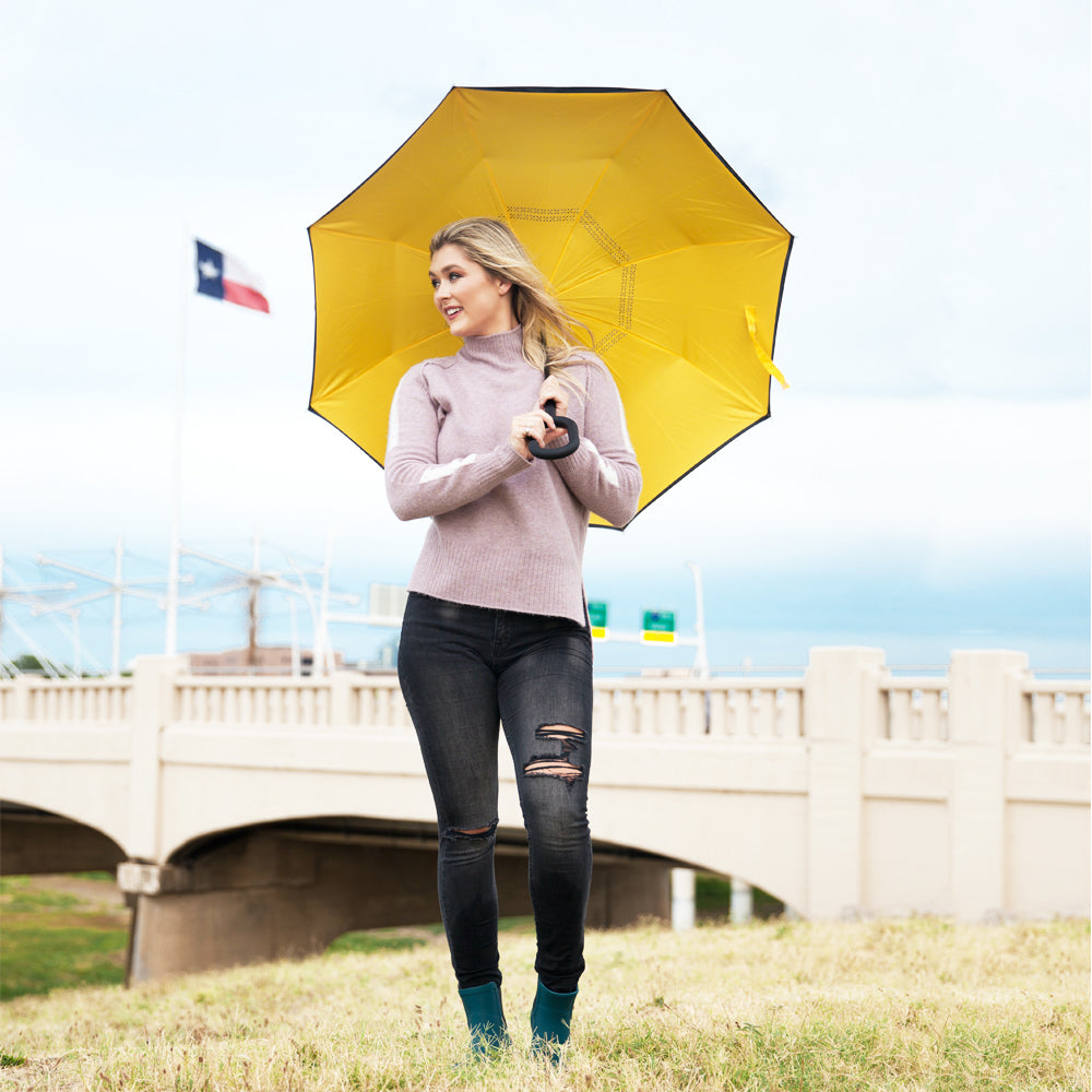 Roma Inverted Umbrella in Yellow