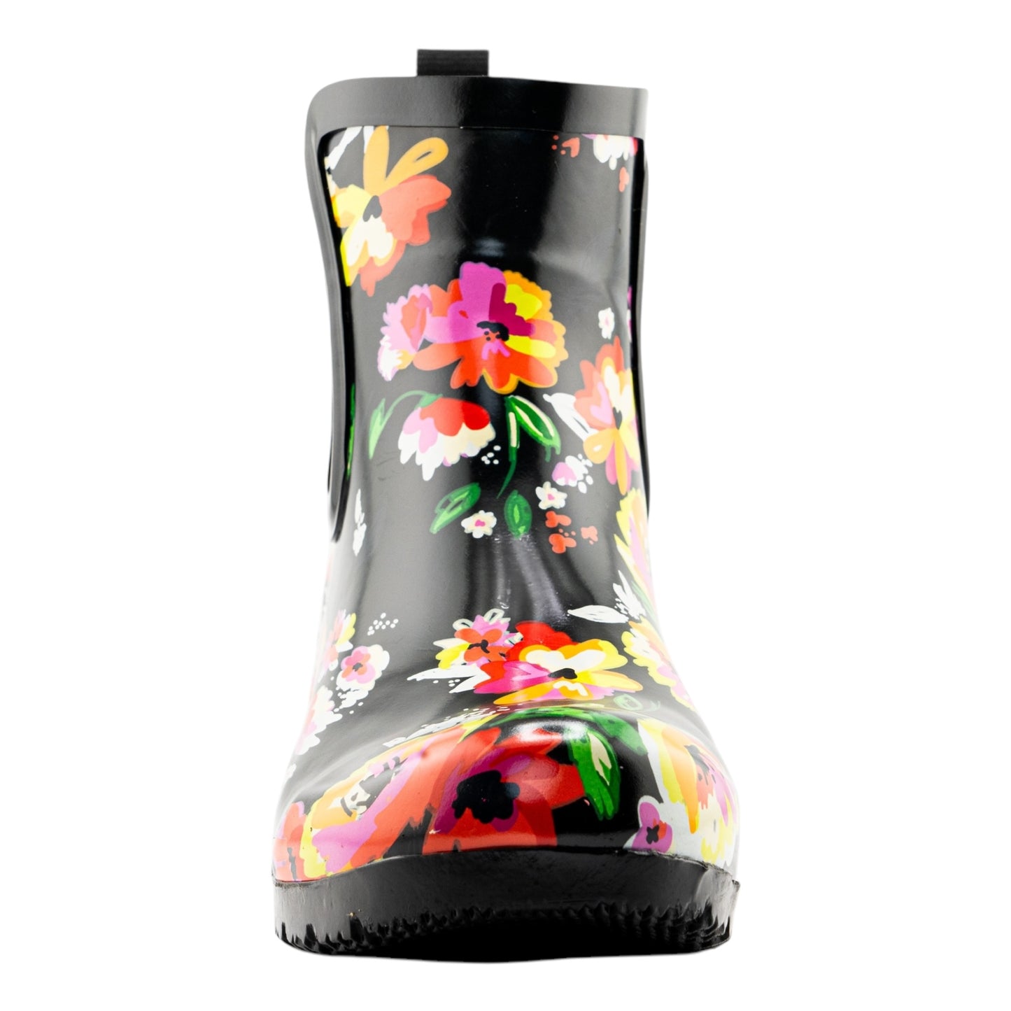 Chelsea Black Floral Women's Rain Boots