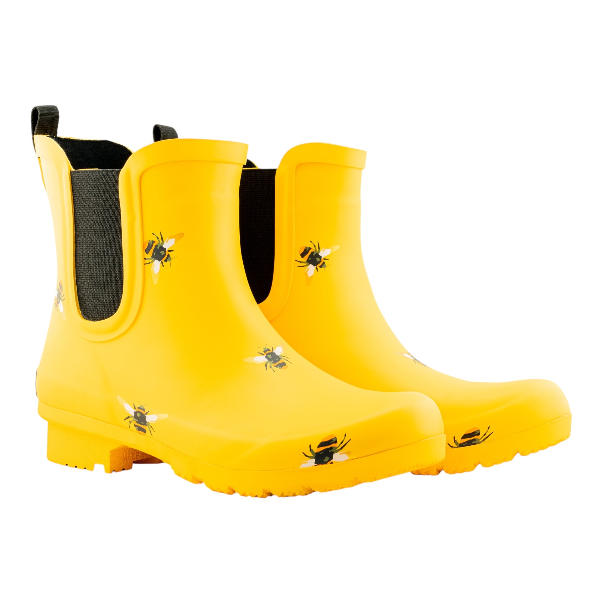 Roma Boots Women s Chelsea Rain Boots Yellow Bees Size 9 Rubber