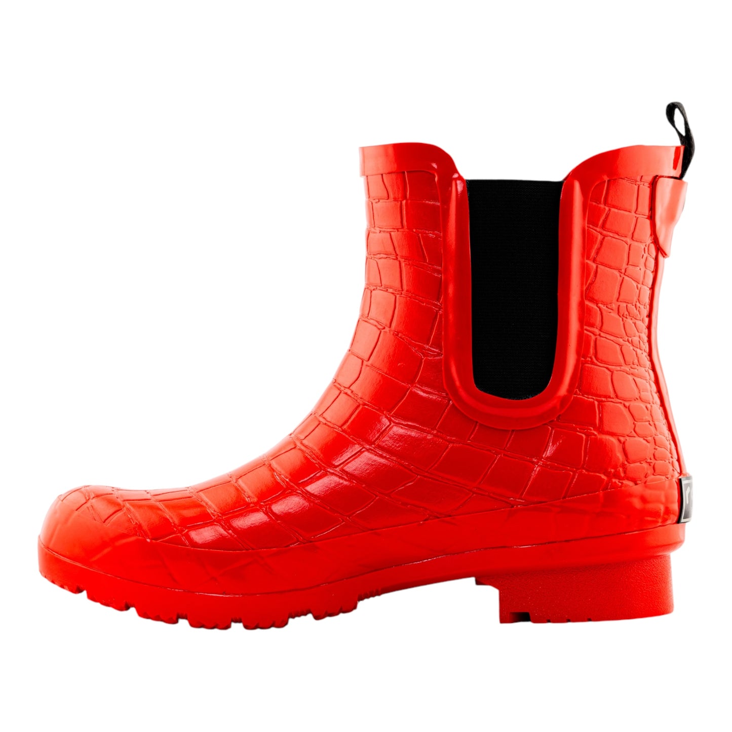 Chelsea Red Croc Emboss Women's Rain Boots