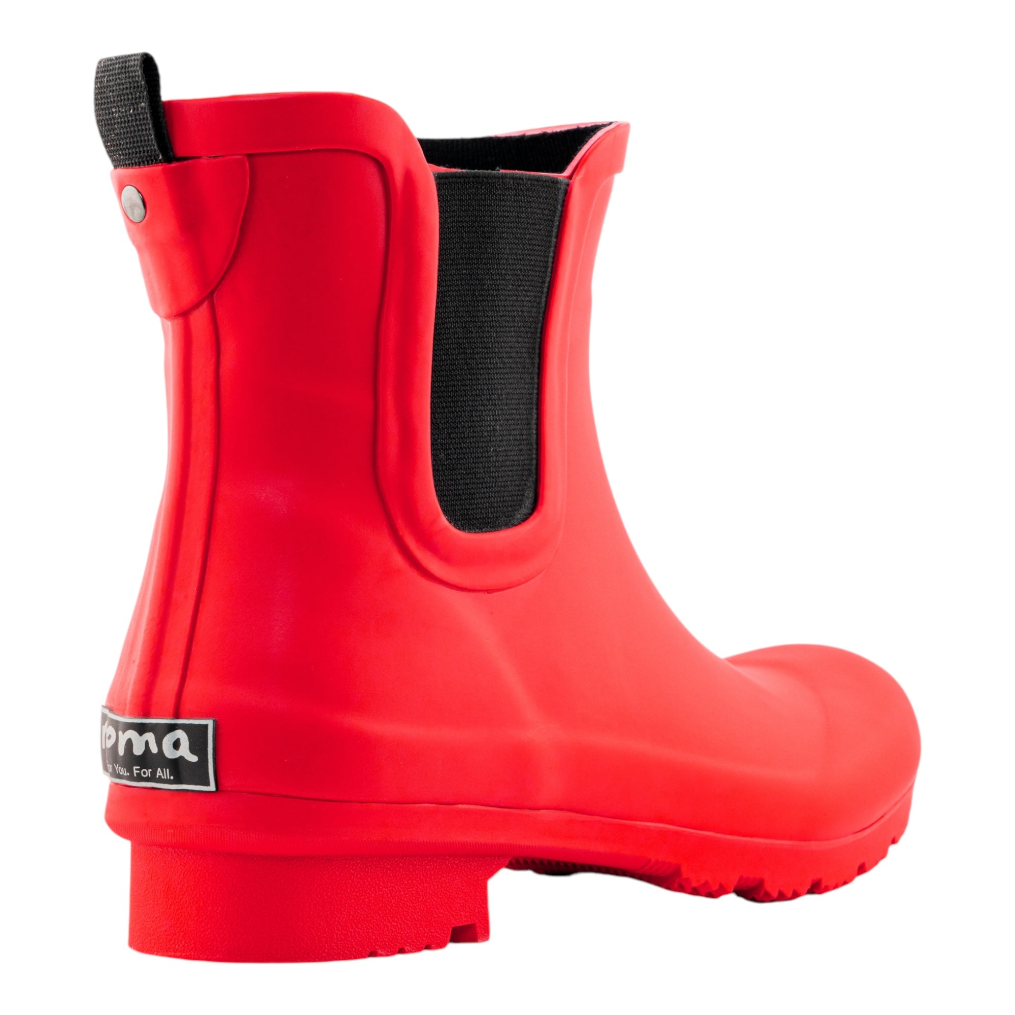 Roma Women s Chelsea Ankle Rain Boots Matte Red 8