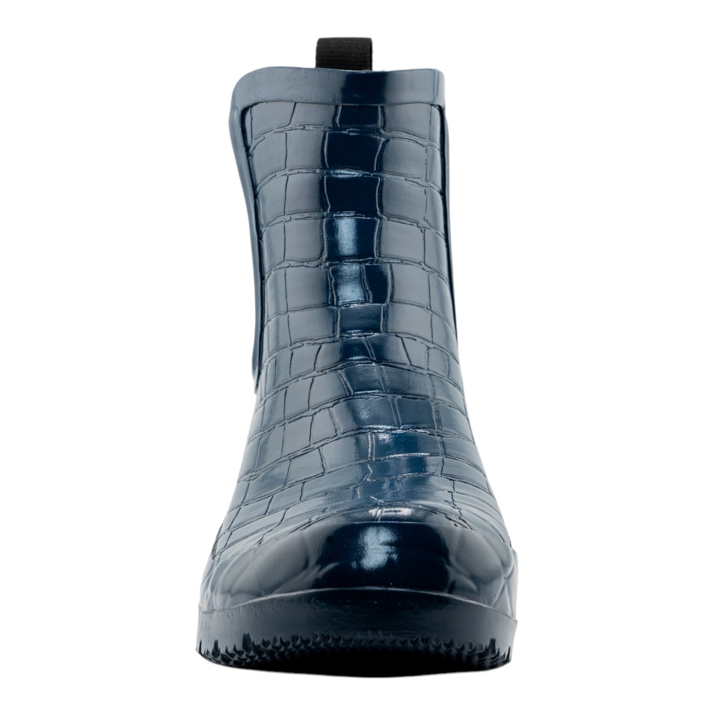 Chelsea Navy Croc Emboss Women's Rain Boots