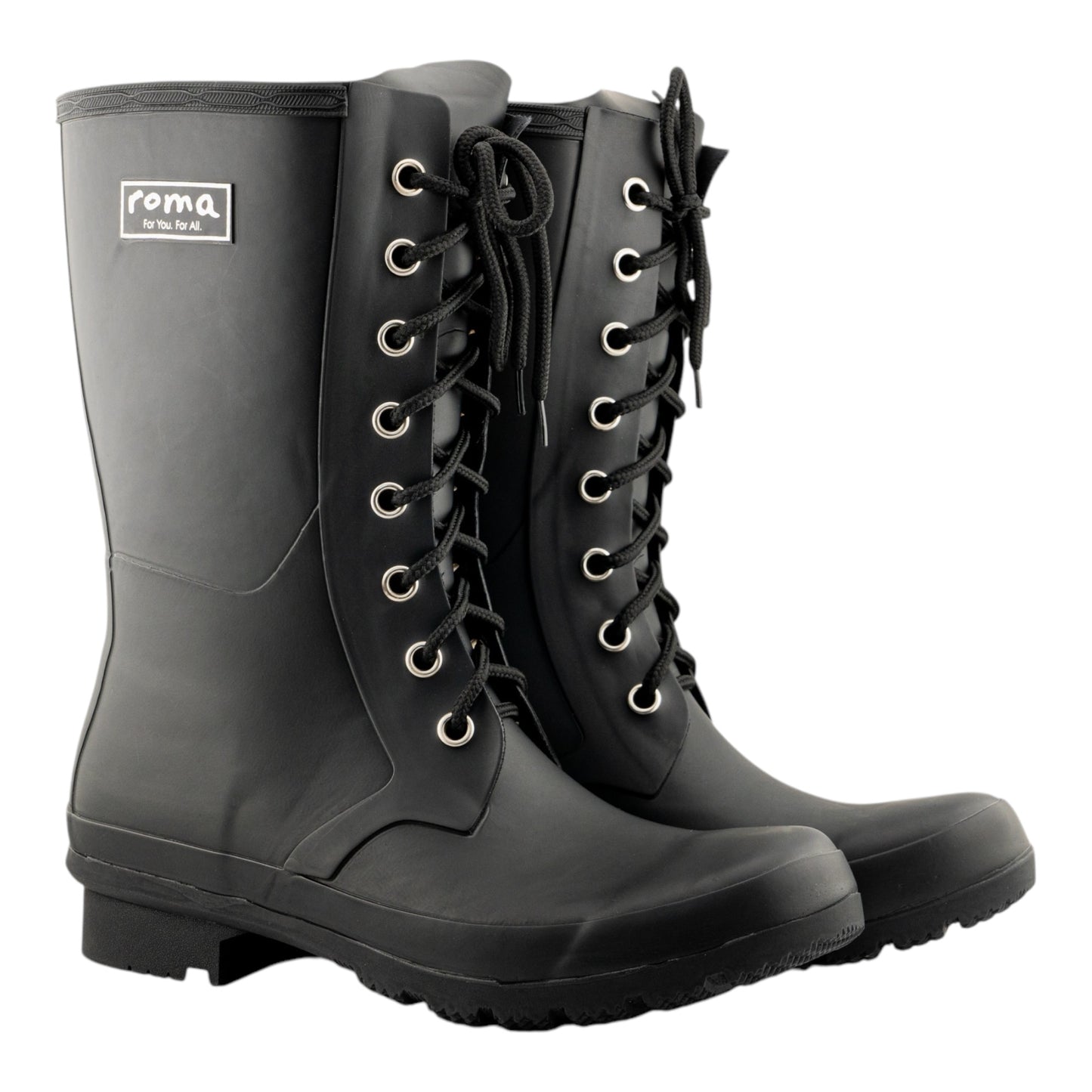 Epaga Matte Black Women's Rain Boots