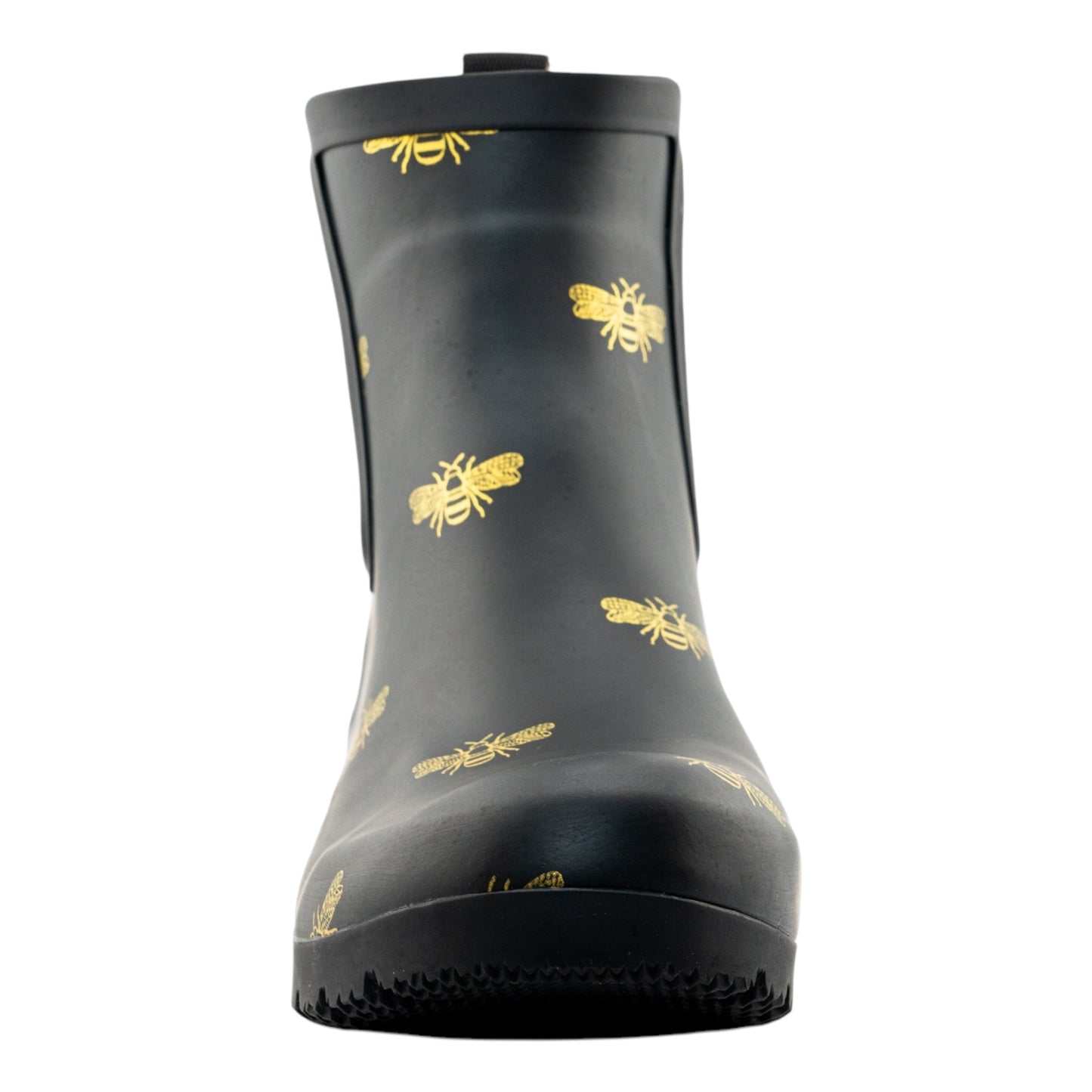 Chelsea Matte Black Bees Women’s Rain Boots