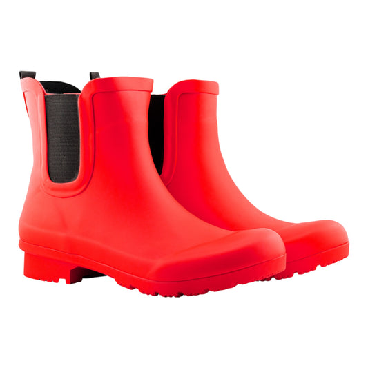 Chelsea Matte Red Women's Rain Boots