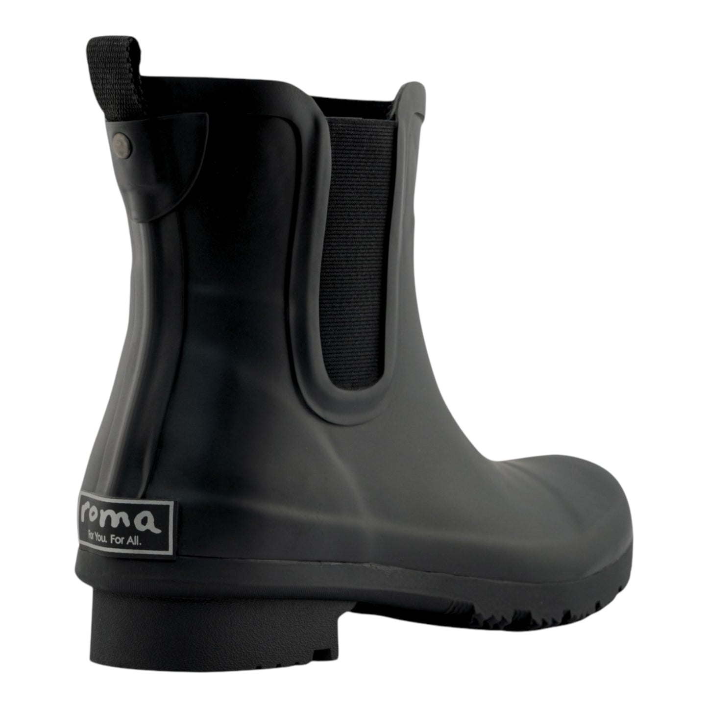 Chelsea Matte Black Women's Rain Boots