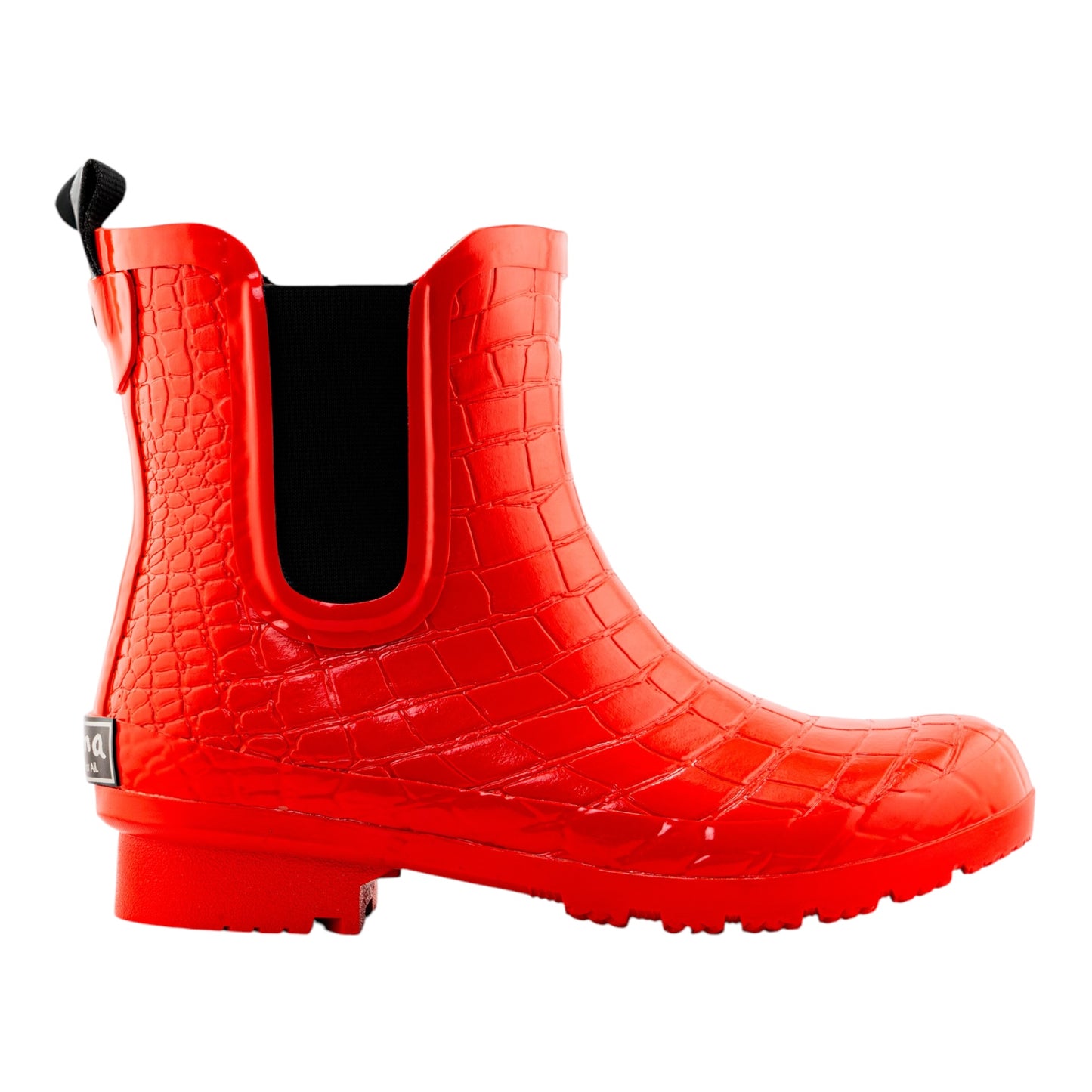 Chelsea Red Croc Emboss Women's Rain Boots