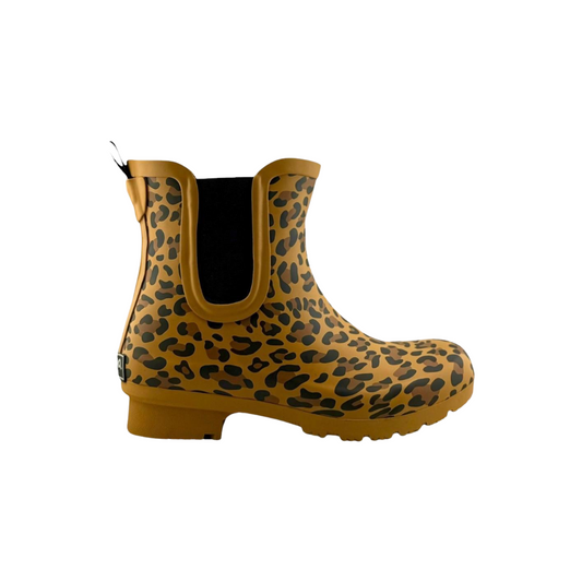 Chelsea Matte Brown Leopard Women's Rain Boots