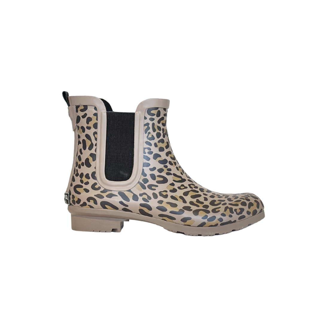 PRE ORDER AVAILABLE: Chelsea Matte Brown Leopard Women's Rain Boots