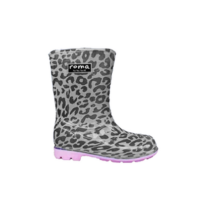 Abel Pink Leopard Kids Rain Boots