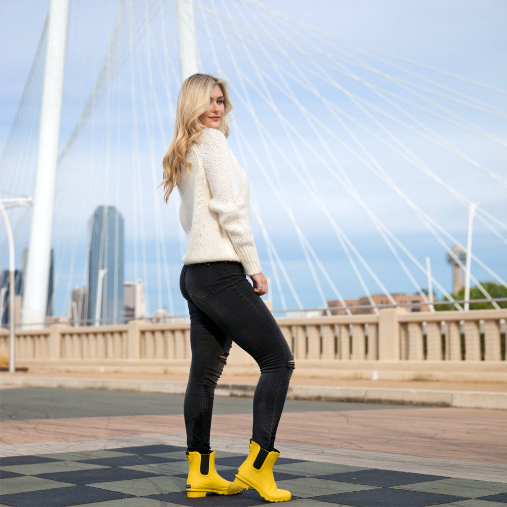 Womens discount mustard booties