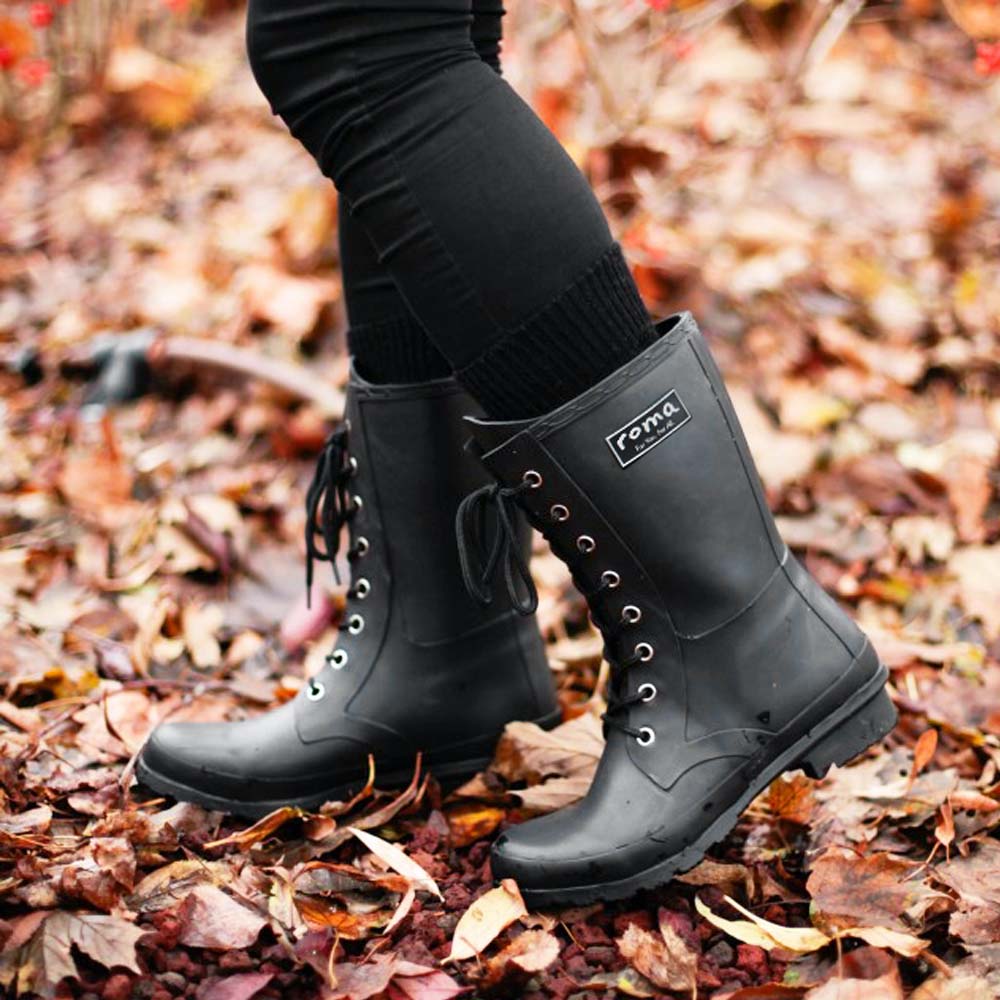 Epaga Matte Black Women's Rain Boots – ROMA BOOTS