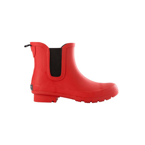 Chelsea Matte Red Women's Rain Boots – ROMA BOOTS