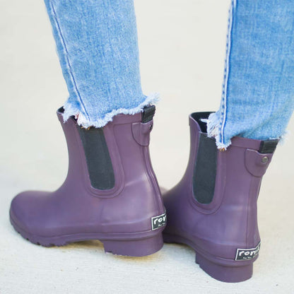 Chelsea Matte Eggplant Women's Rain Boots