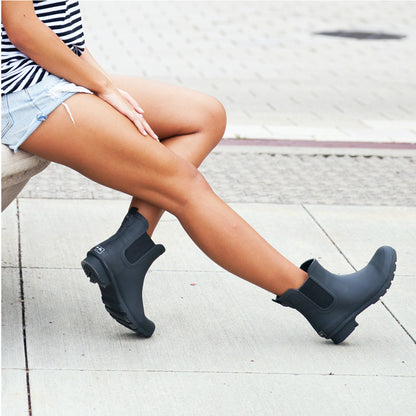 Chelsea Matte Charcoal Women's Rain Boots