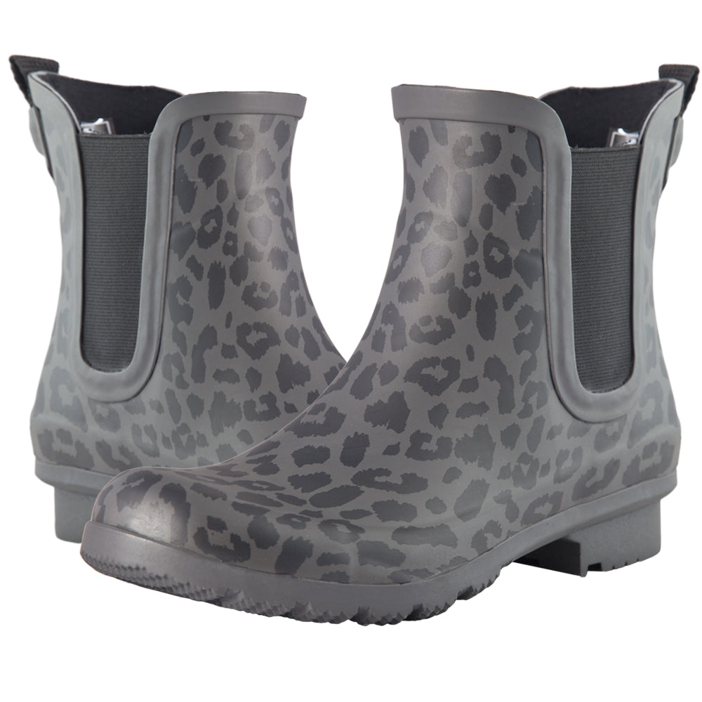 Leopard chelsea sales rain boots