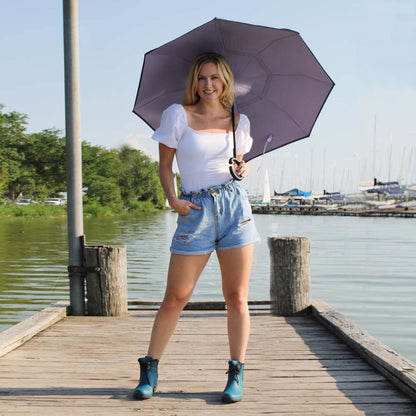 Chelsea Lace Matte Teal Women's Rain Boots