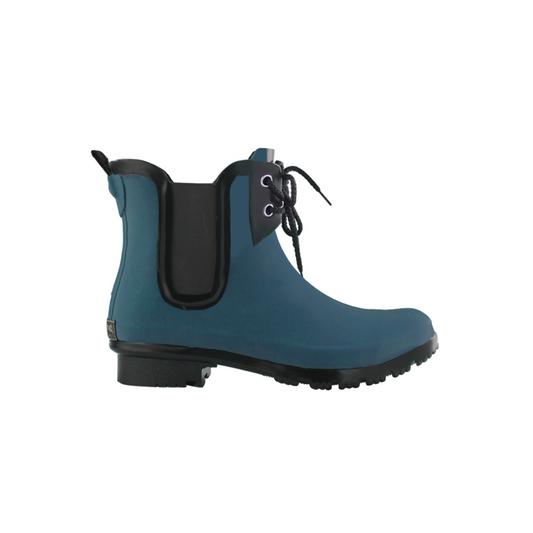 Chelsea Lace Matte Teal Women's Rain Boots