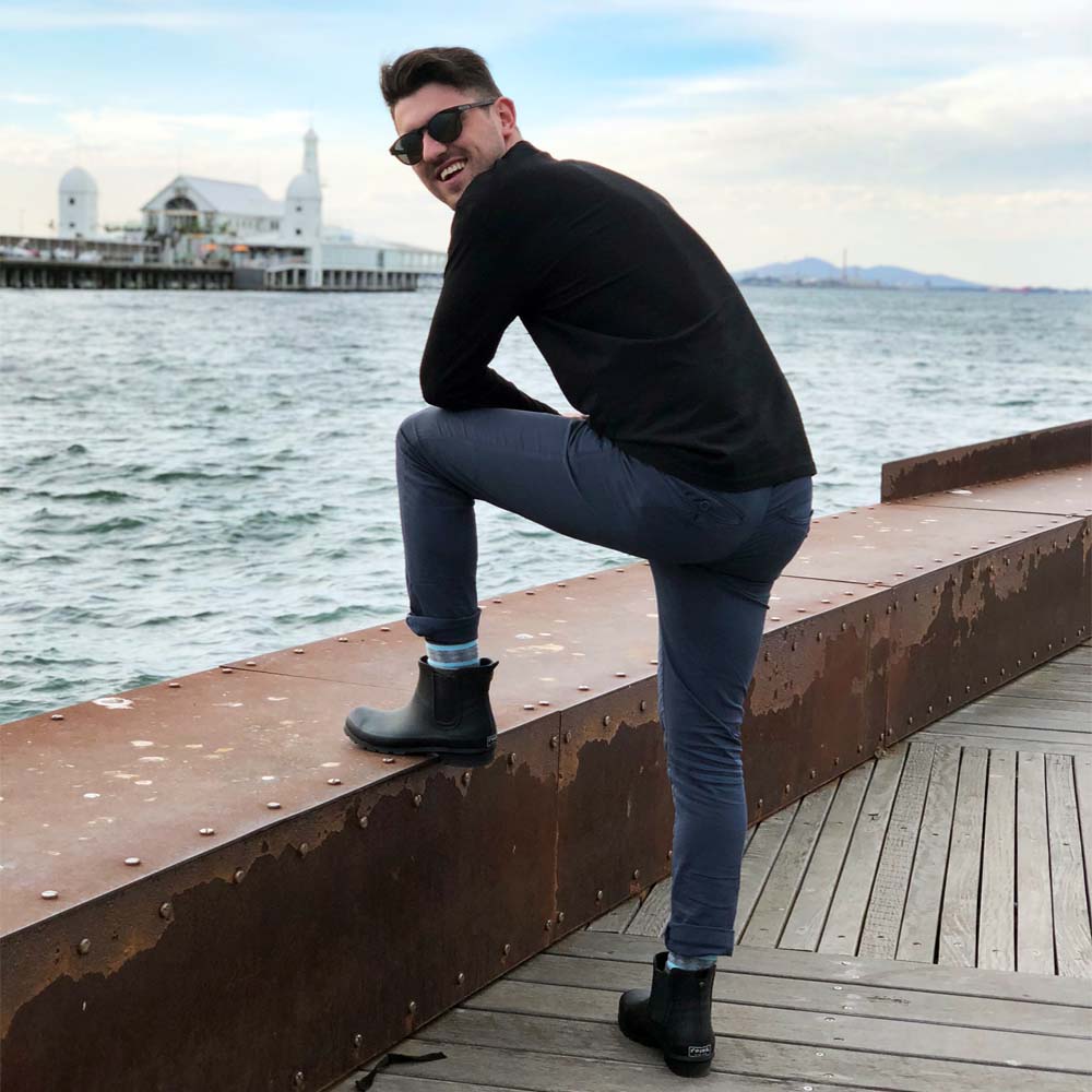 Black mens chelsea boots Clearance